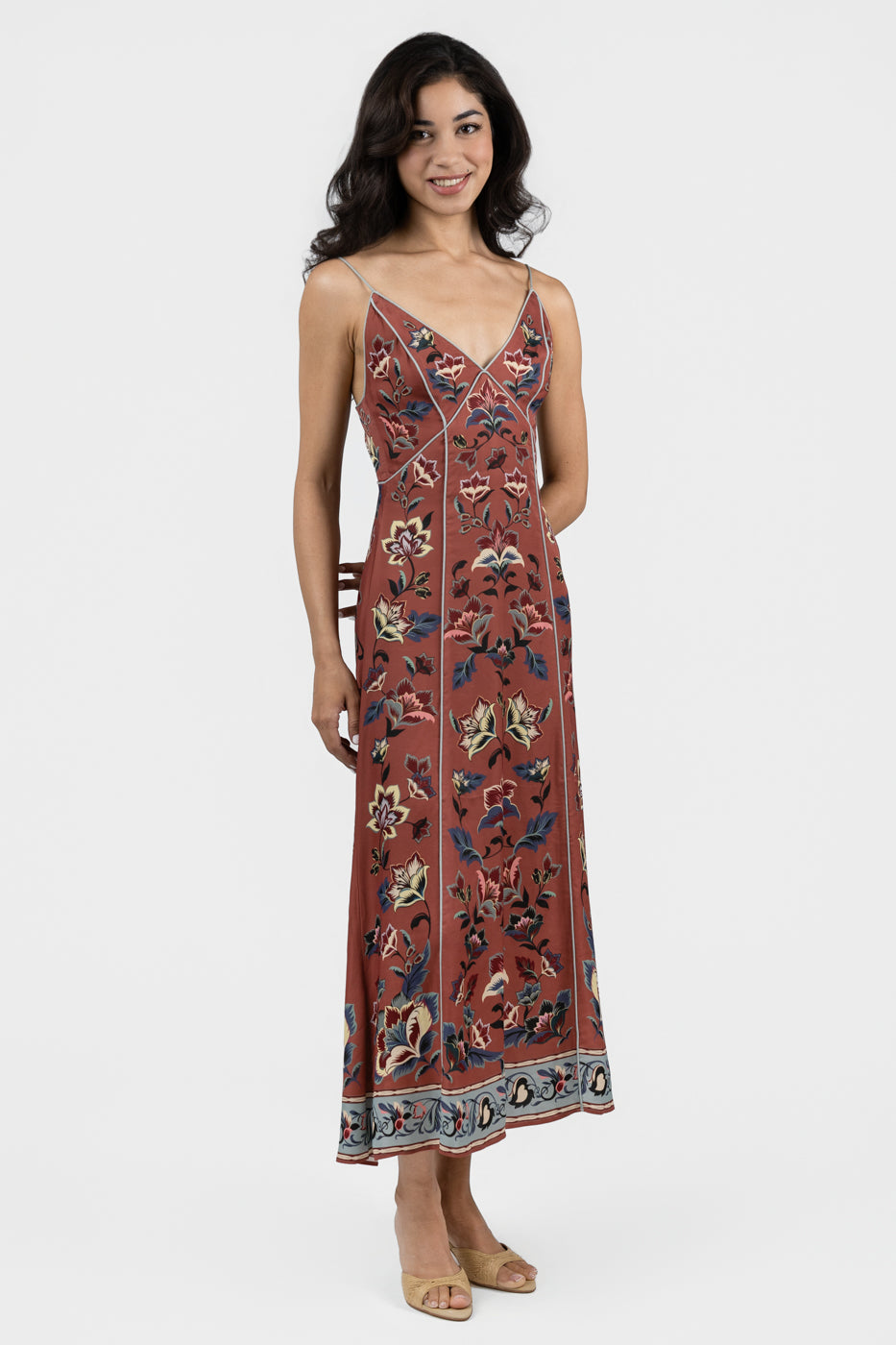 Blush Pink Floral Beauty Tapestry Dress