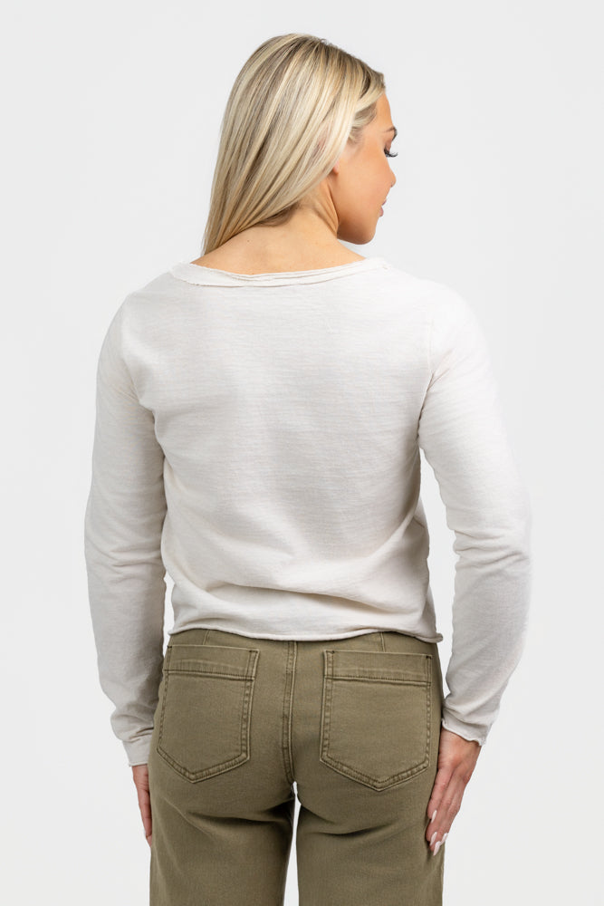 Bone Cotton Cardigan