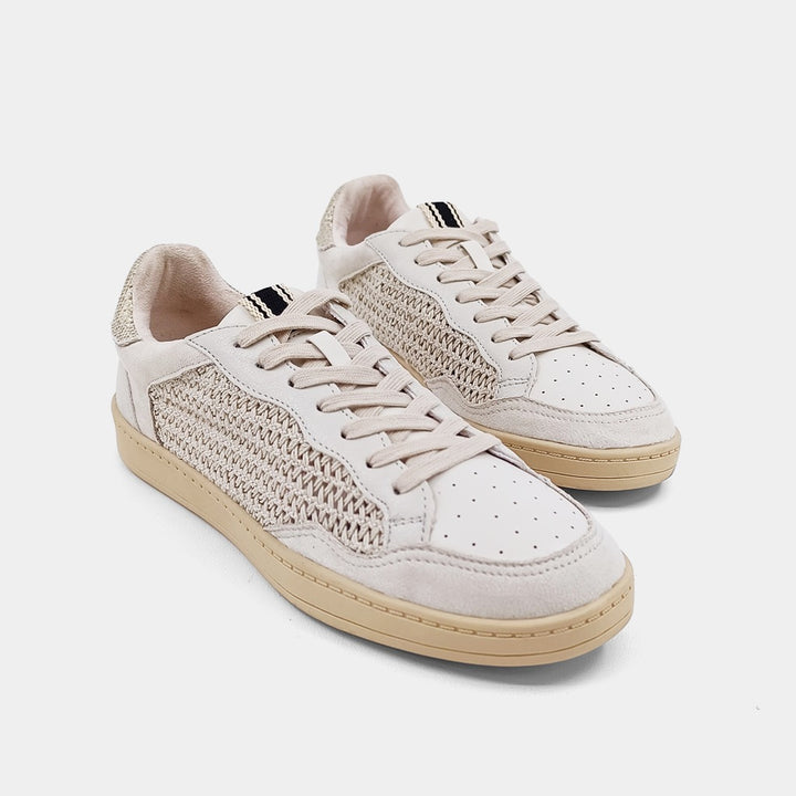 Bone Woven Roma Sneakers