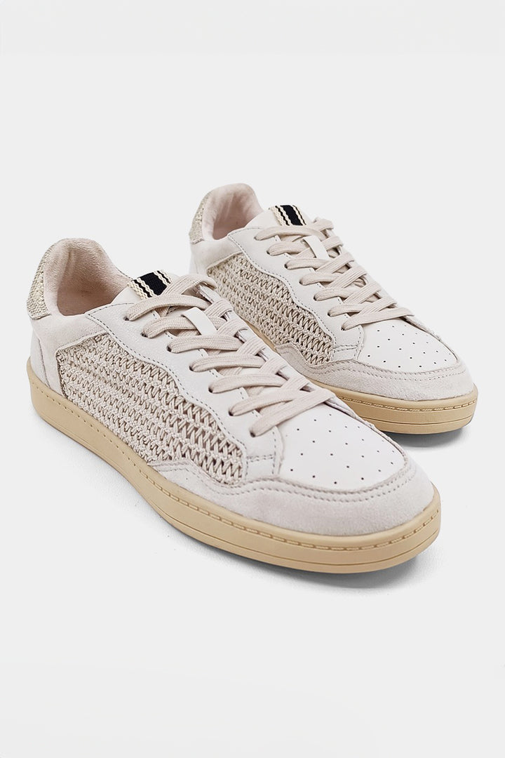 Bone Woven Roma Sneakers