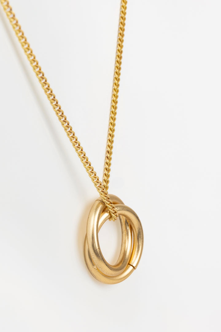 Brass Gold Echo Necklace