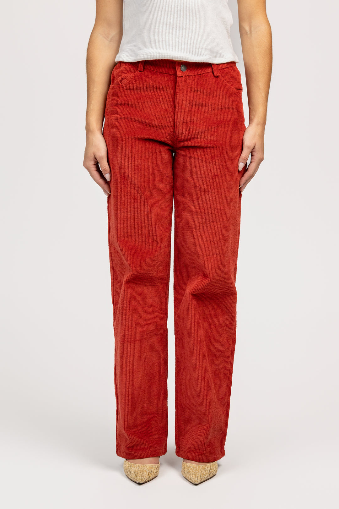 Brick Red Straight Leg Pant