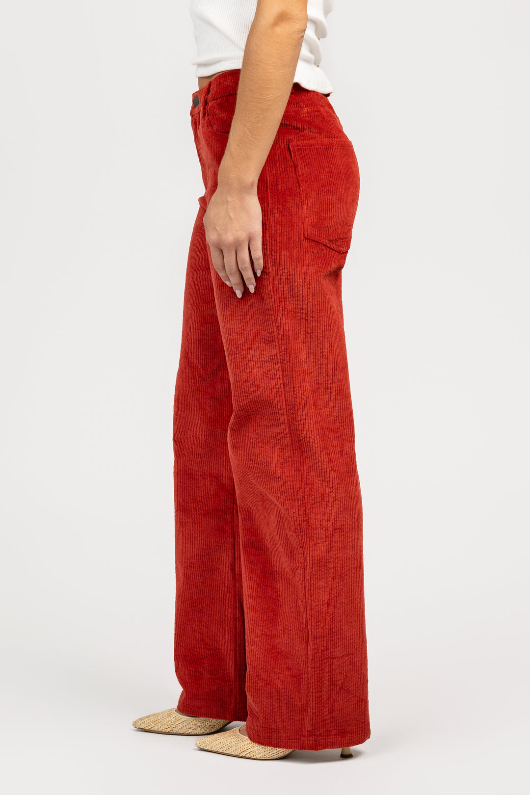 Brick Red Straight Leg Pant