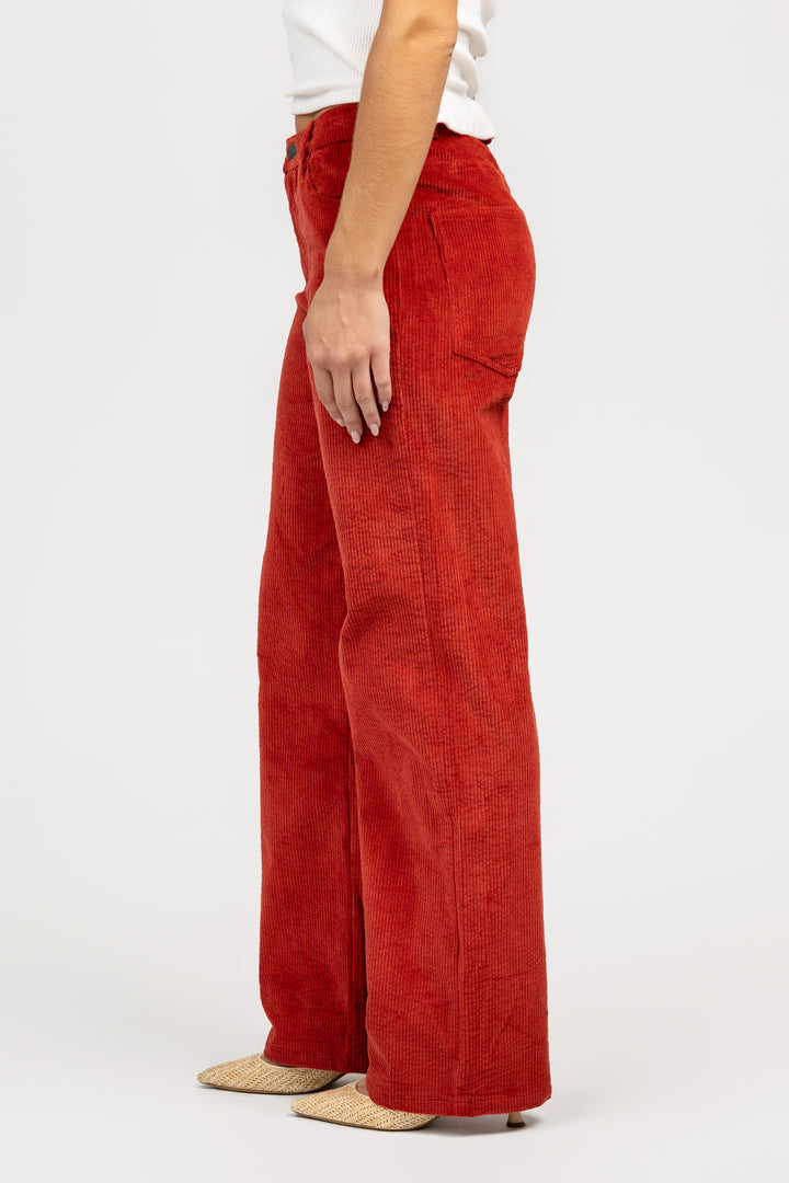 Brick Red Straight Leg Pant