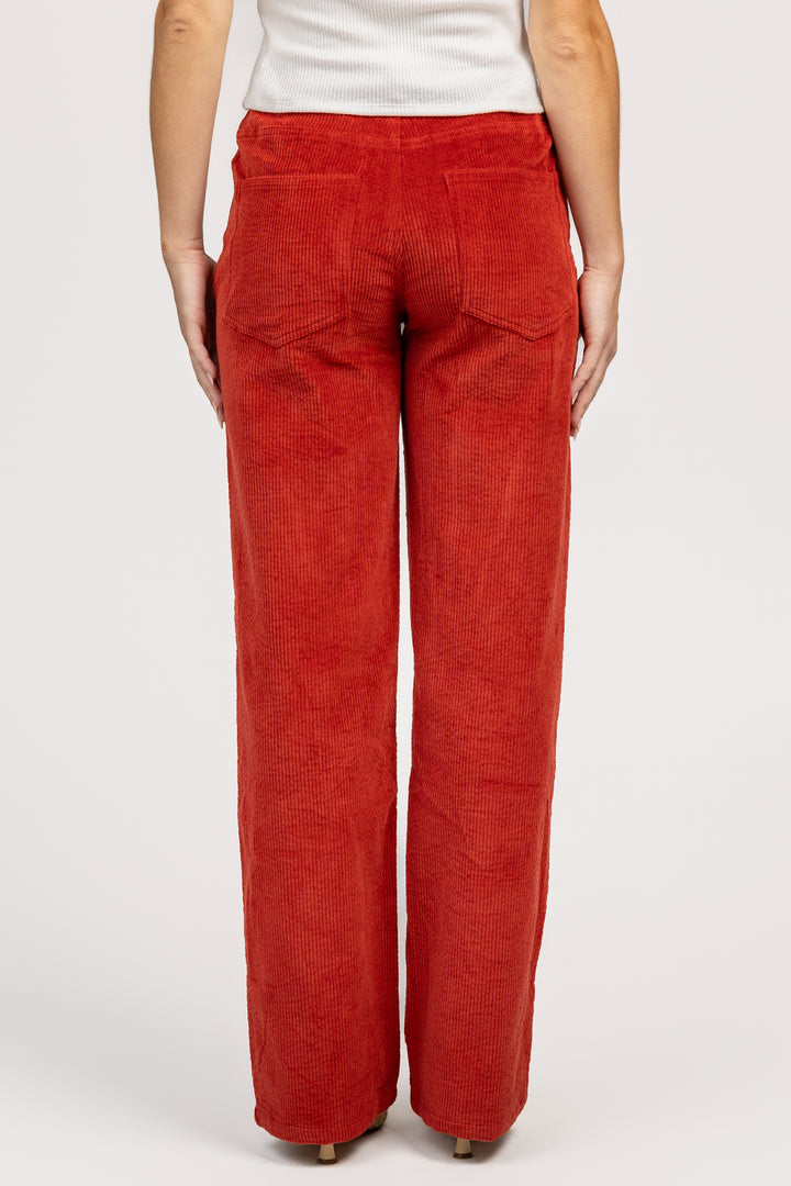 Brick Red Straight Leg Pant