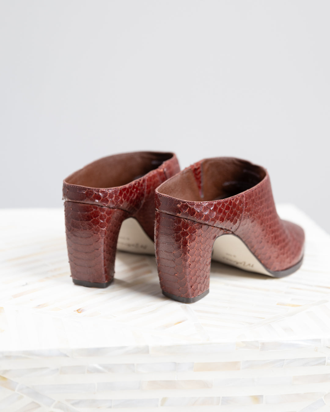 Brick Snake McCarthy Heeled Mule