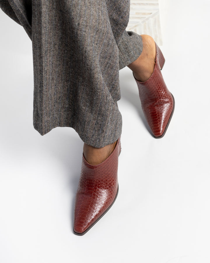 Brick Snake McCarthy Heeled Mule