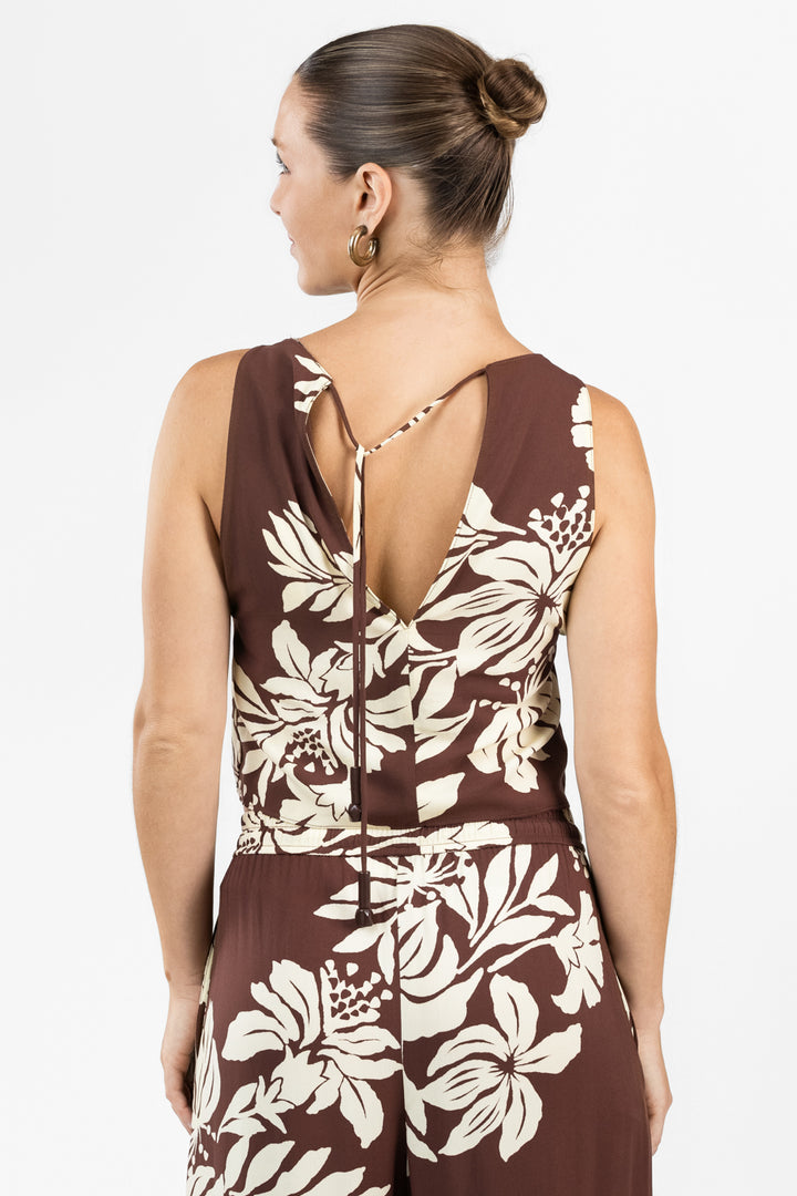 Brown Bela Floral Top