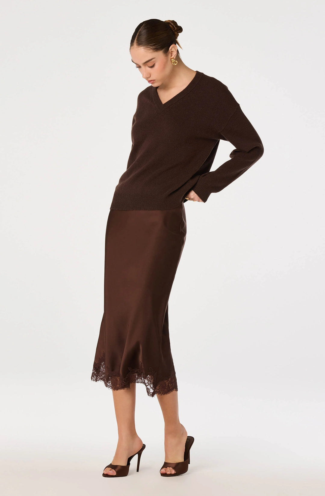 Brown Blossom Skirt