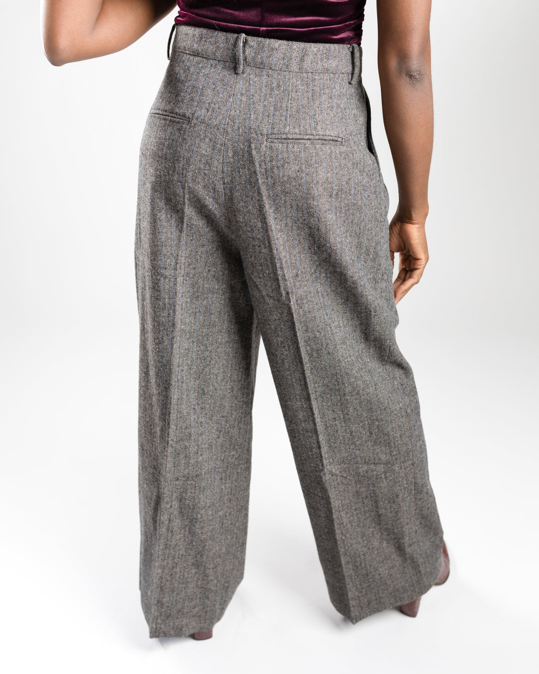 Brown Blue Wide Leg Milani Pant