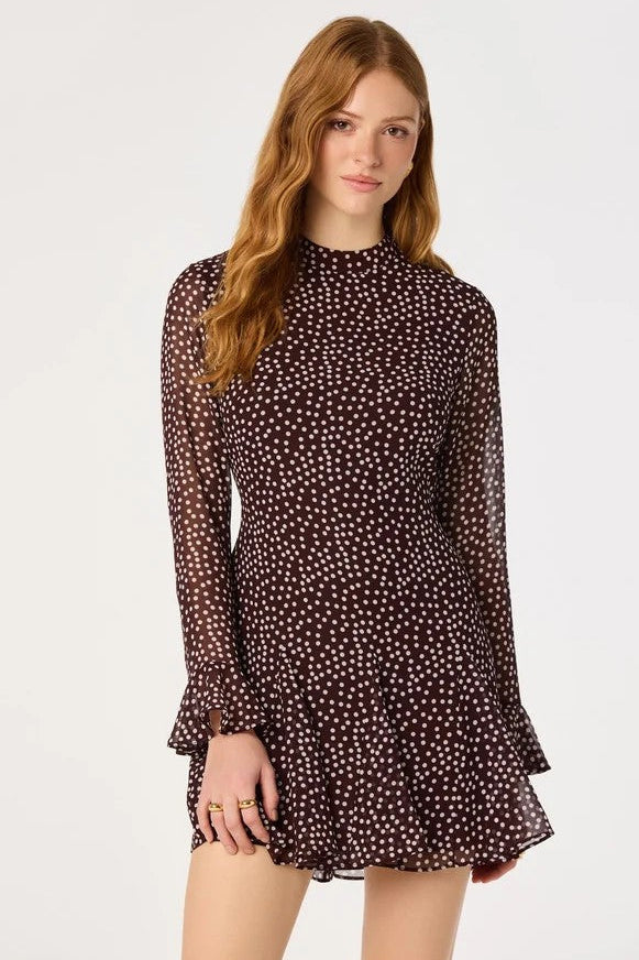 Brown Polka Dot Tasha Dress