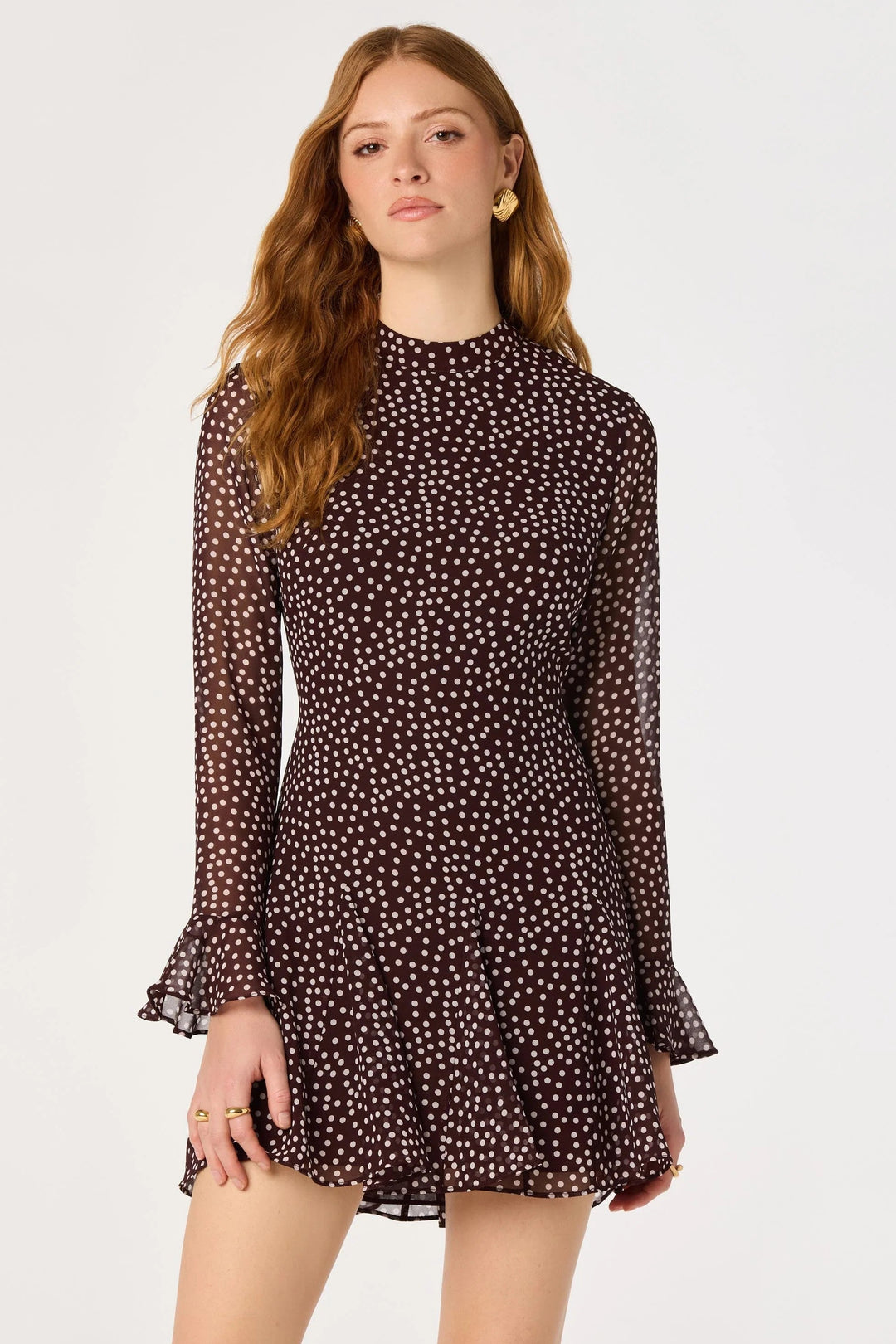 Brown Polka Dot Tasha Dress
