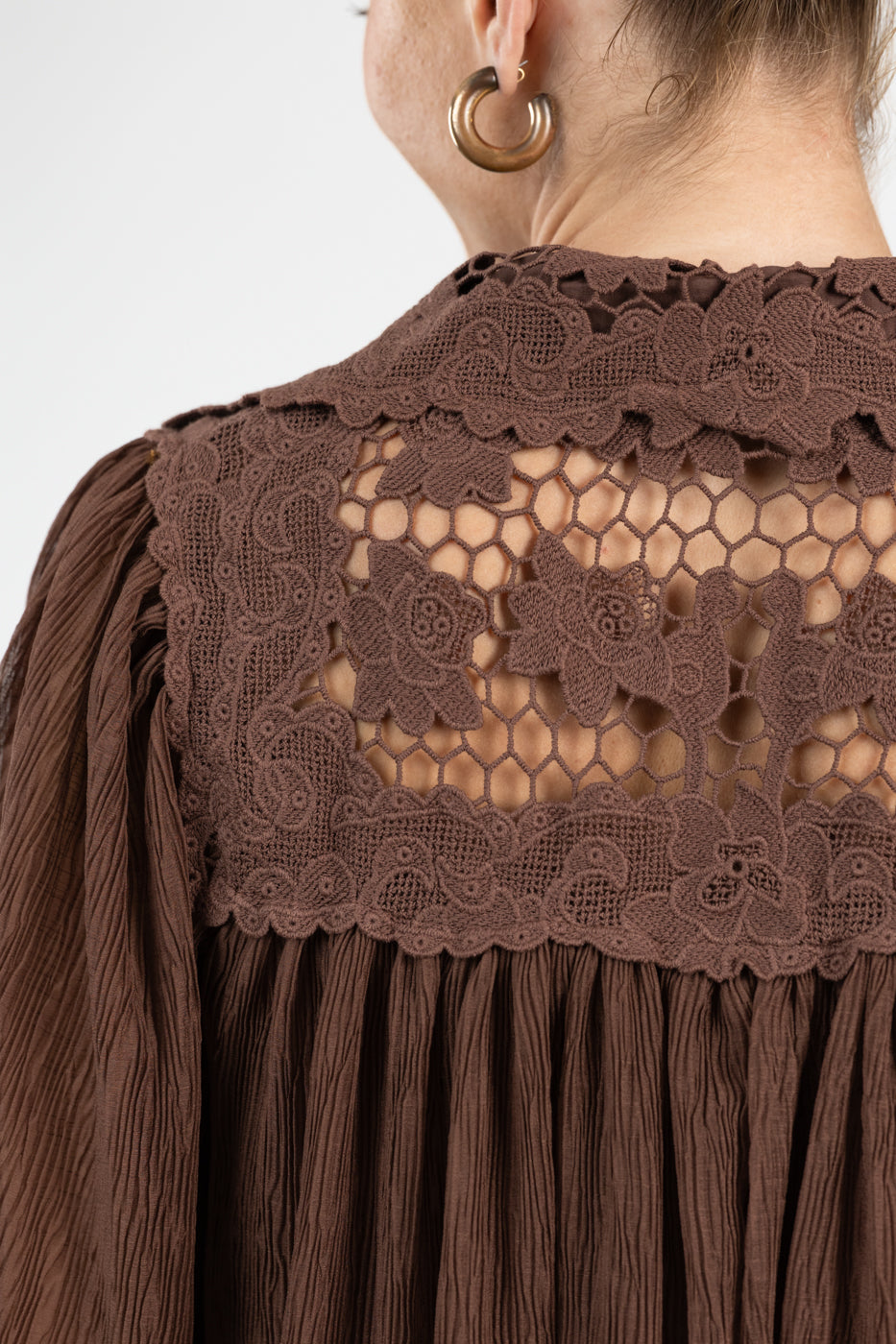 Brown Relaxed Fit Blouse