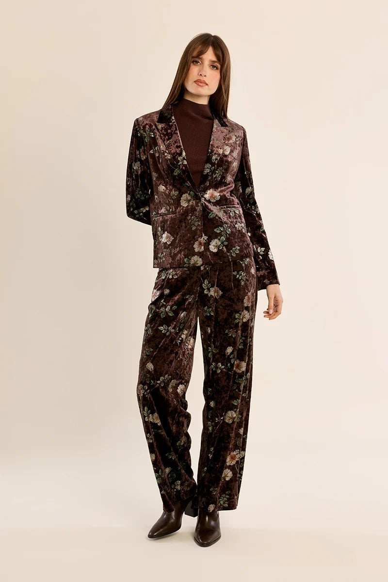 Brown Velvet Blazer