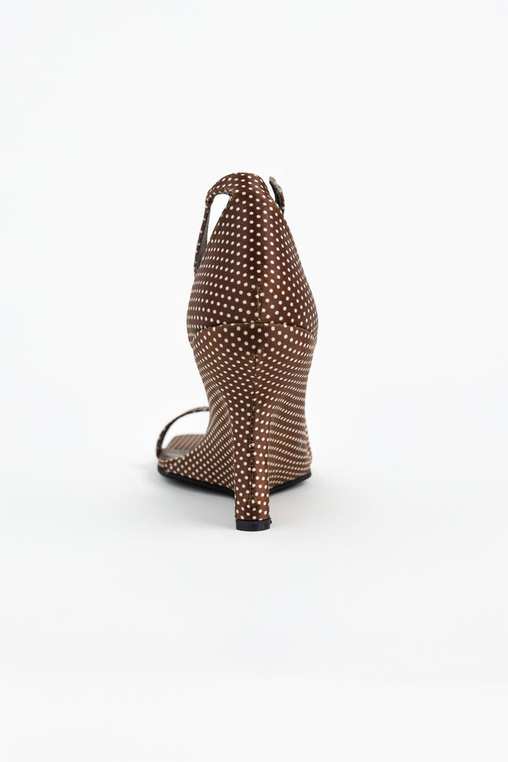 Brown White Dot Fermi Sandal