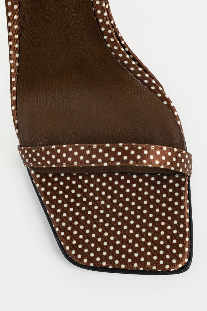 Brown White Dot Fermi Sandal