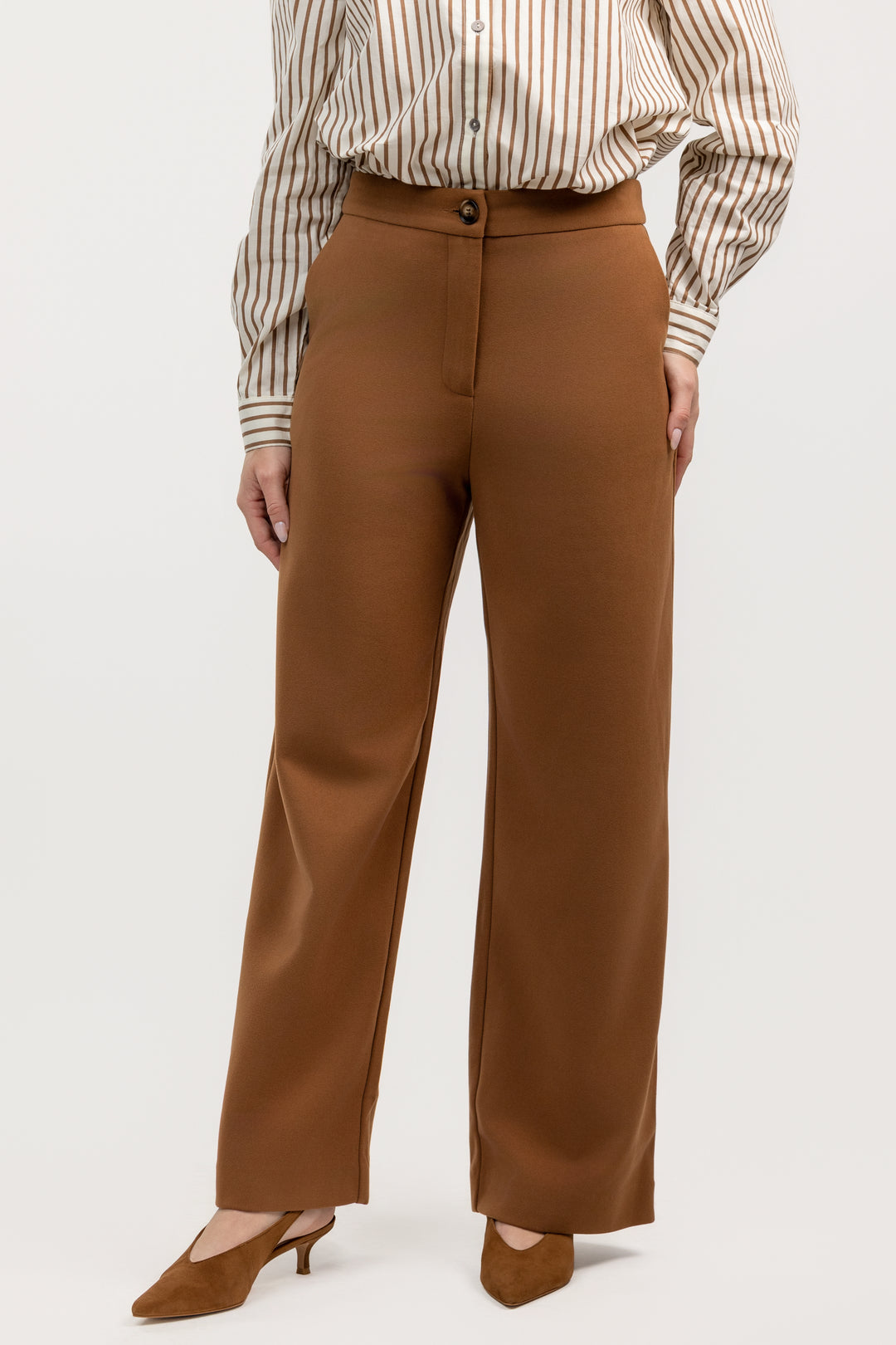 Brown Wide Leg Nadia Pant