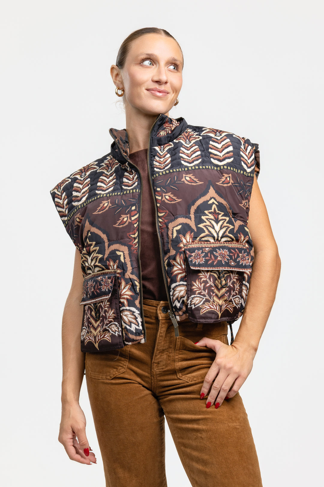 Brown Winter Ainika Puffer Jacket
