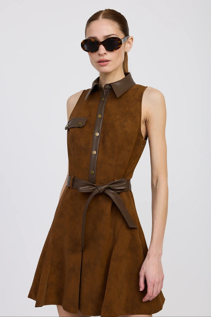 Brown Eloise Mini Dress