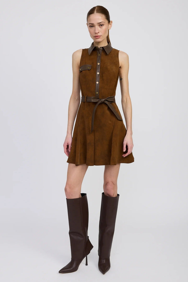 Brown Eloise Mini Dress