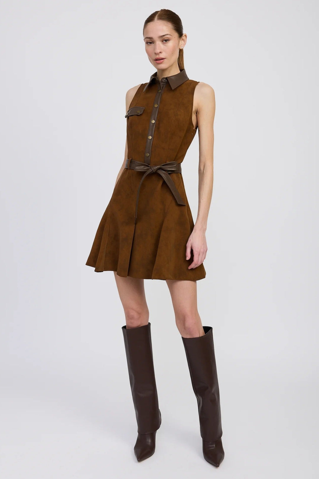 Brown Eloise Mini Dress