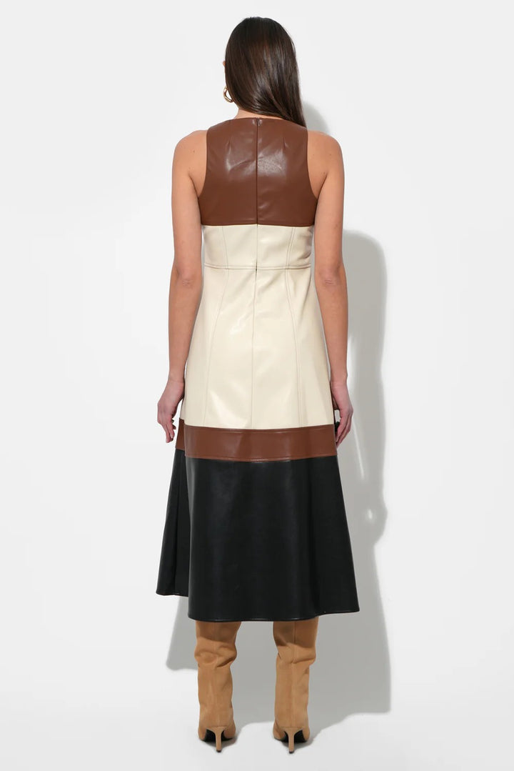 Brown Multi Caspia Midi Dress