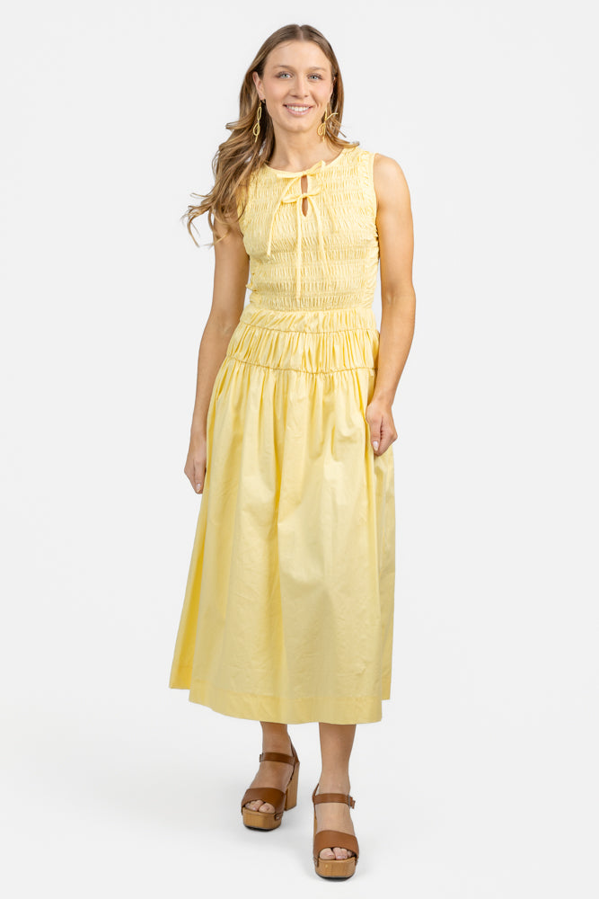 Butter Yellow Midi Dress