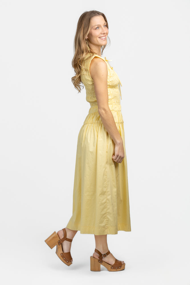Butter Yellow Midi Dress