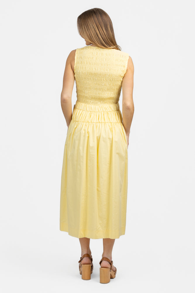 Butter Yellow Midi Dress
