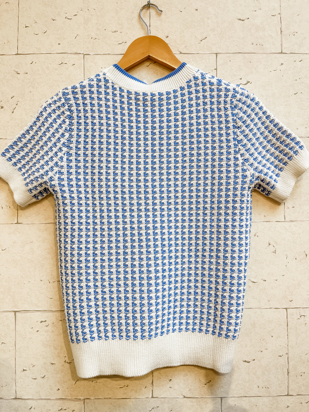 White Aqua Knit Alice Sweater