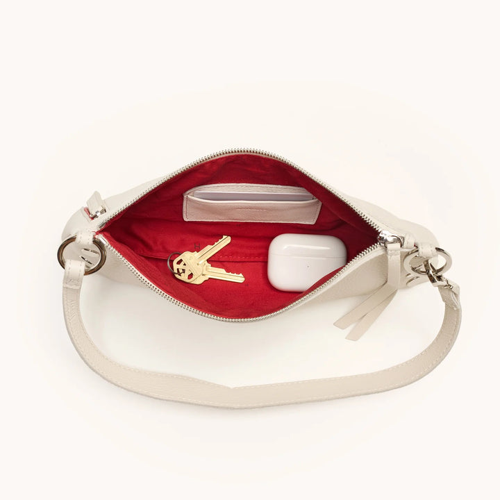 Calla Lily White Silver Kyle Shoulder Bag