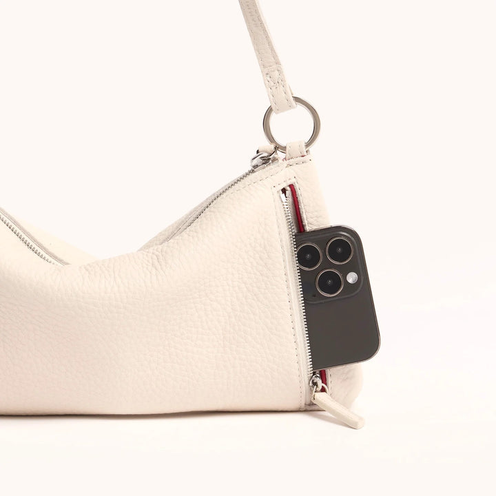 Calla Lily White Silver Kyle Shoulder Bag