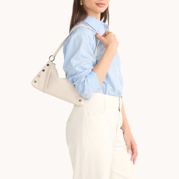 Calla Lily White Silver Kyle Shoulder Bag