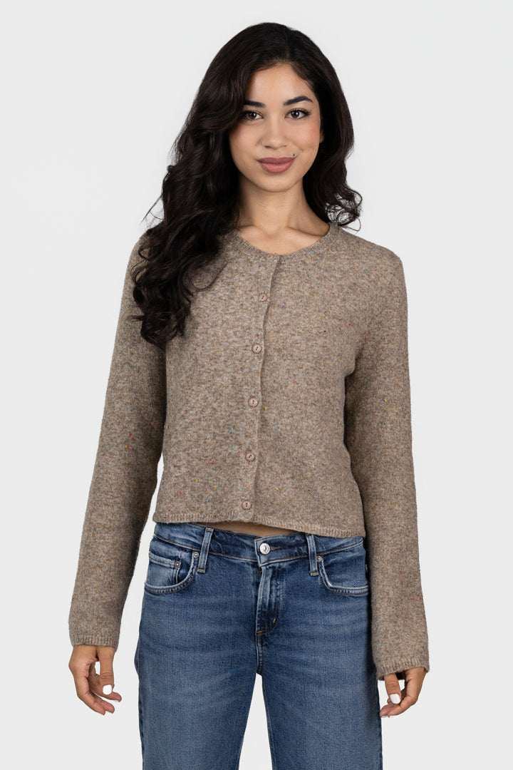 Camel Knitted Cardigan
