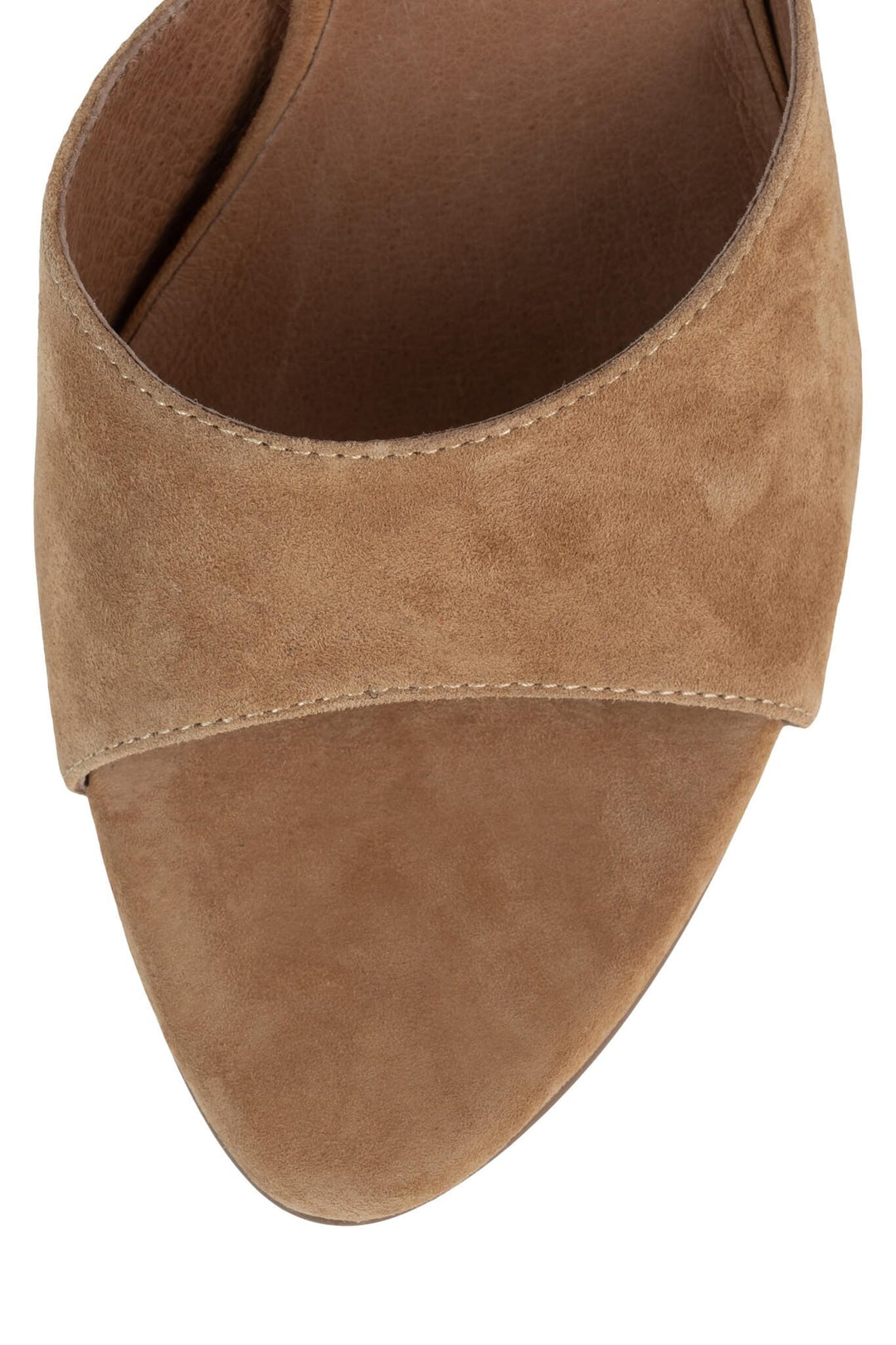 Camel Suede Agent Stiletto Mule