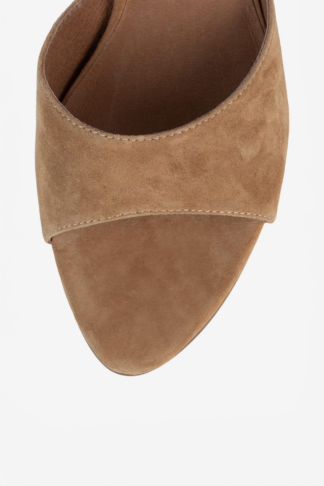 Camel Suede Agent Stiletto Mule