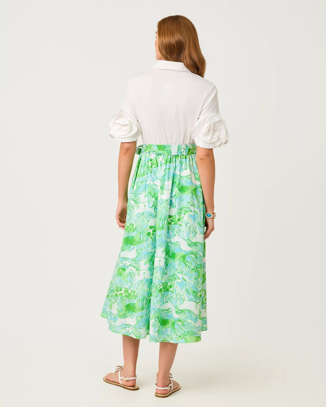 Capri Blue Galloping Gals Sonaire Shirtdress