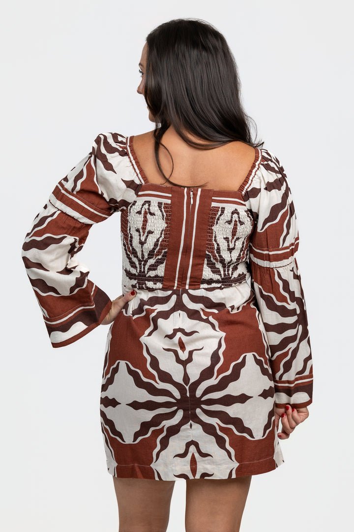 Capucine Border Print Martine Mini Dress