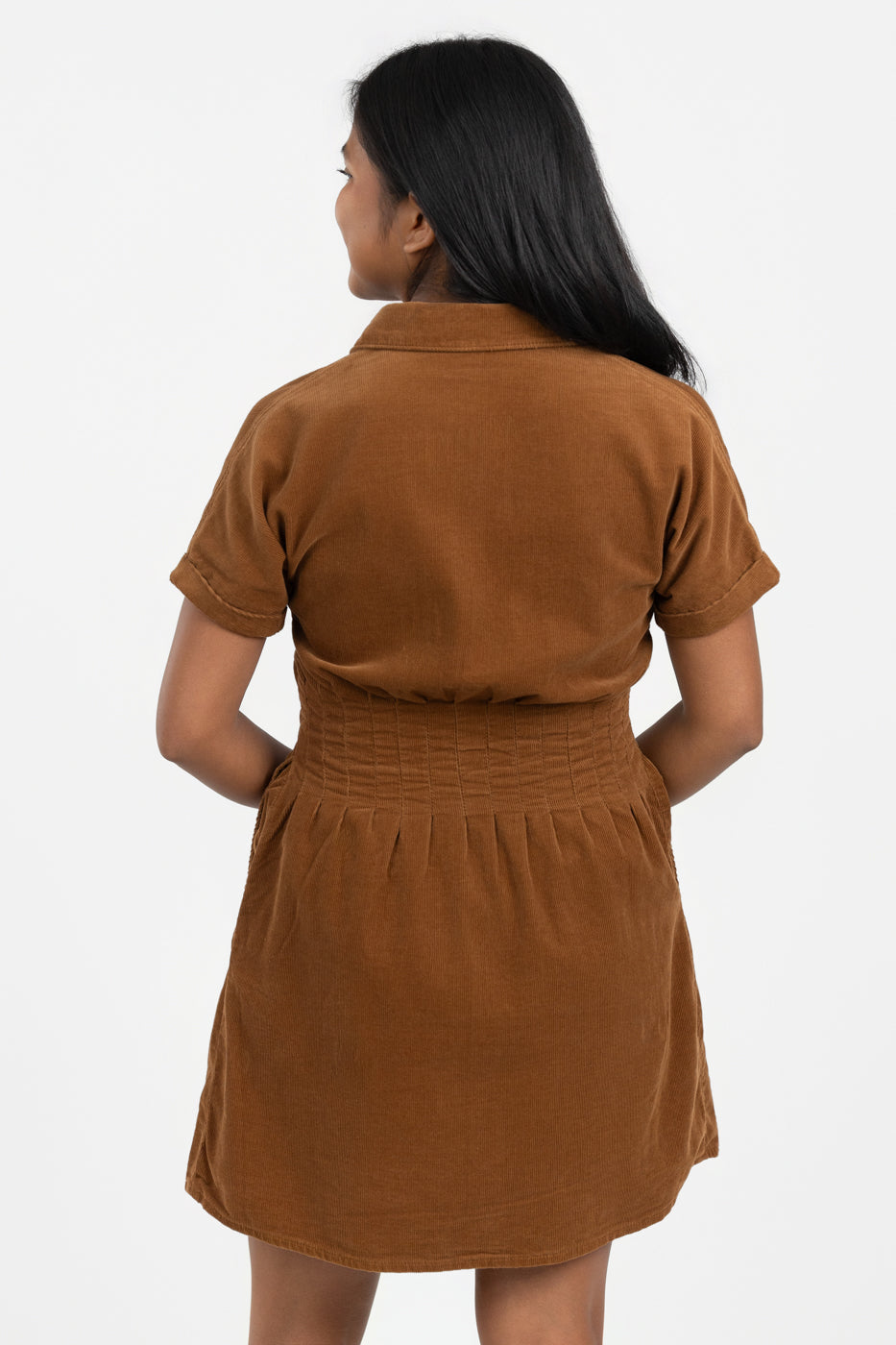 Caramel Corduroy Isadora Dress