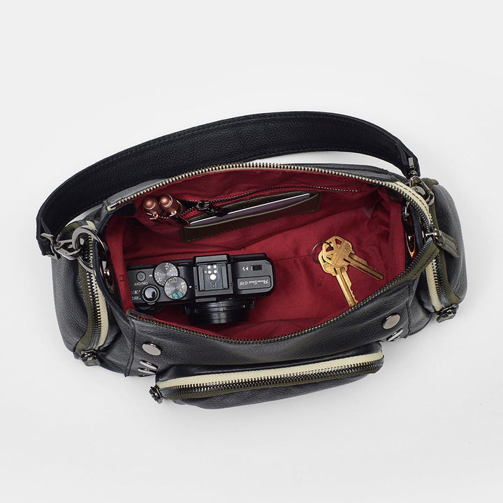 Cargo Black And Gunmetal Medium Bryant Handbag