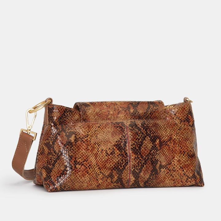 Centerpiece Snake And Brushed Gold VIP Satchel