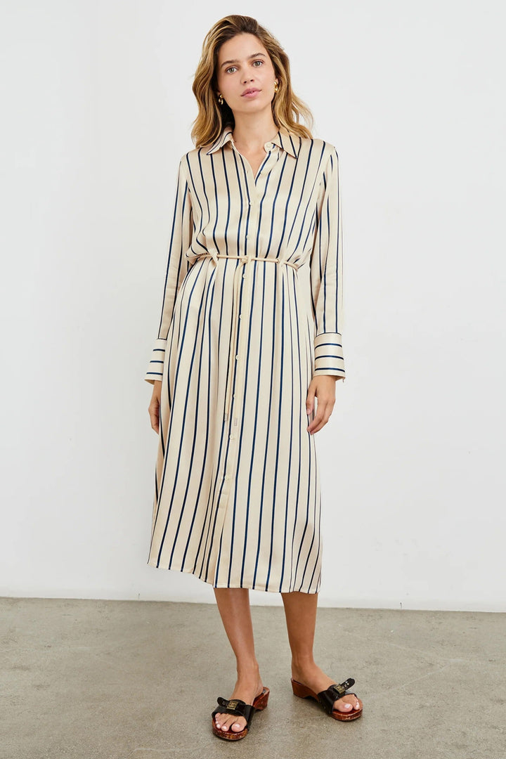 Ceramic Navy Stripe Anina Shirt Dress