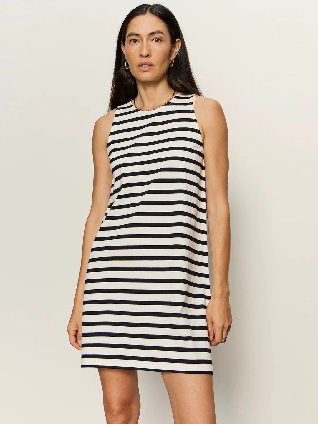 Chalk Black Stripe On The Yacht Shift Dress