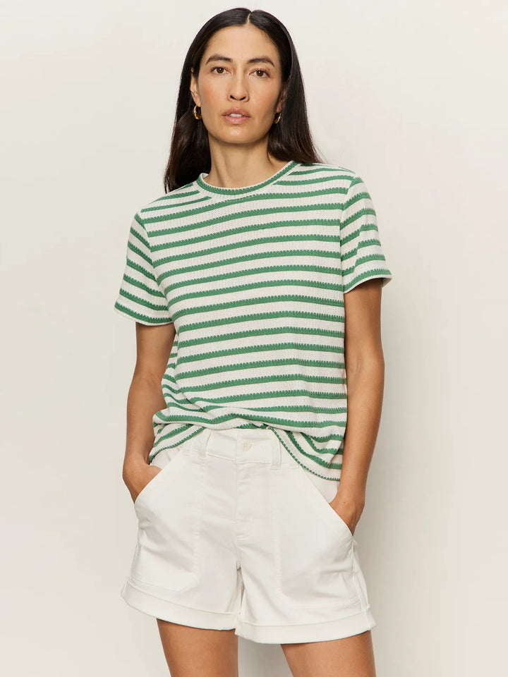 Chalk Green Juice Stripe Perfect Tee