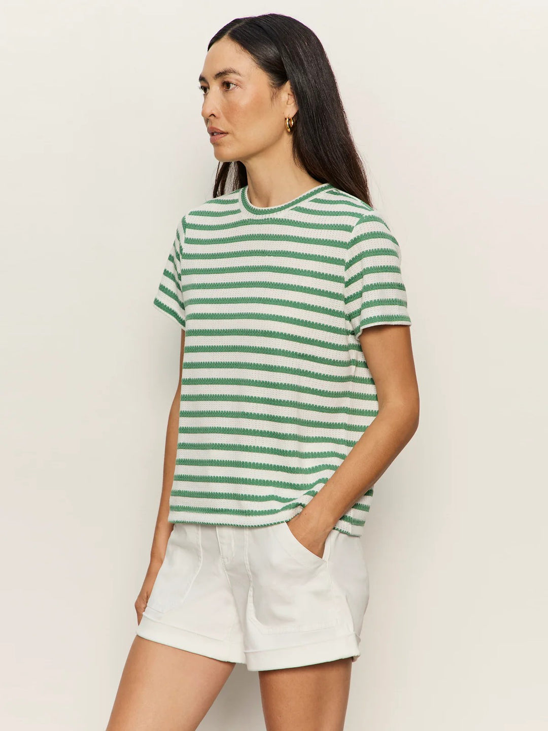 Chalk Green Juice Stripe Perfect Tee