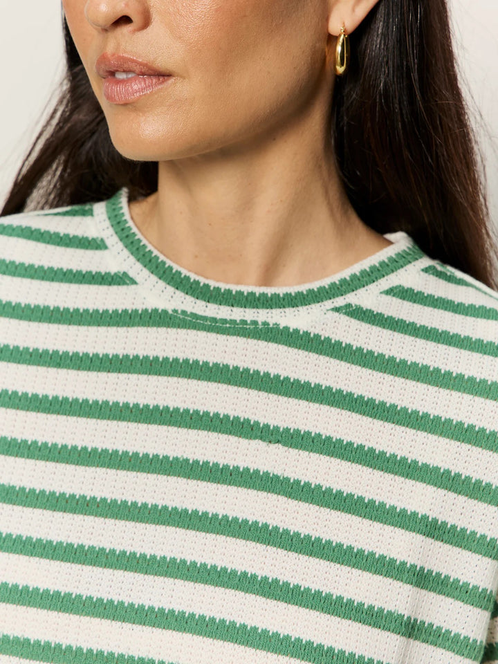 Chalk Green Juice Stripe Perfect Tee