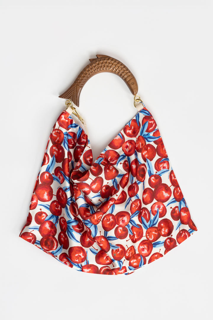 Cherry Blossom Satin Scarf Mini Bag