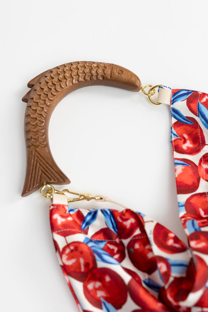 Cherry Blossom Satin Scarf Mini Bag