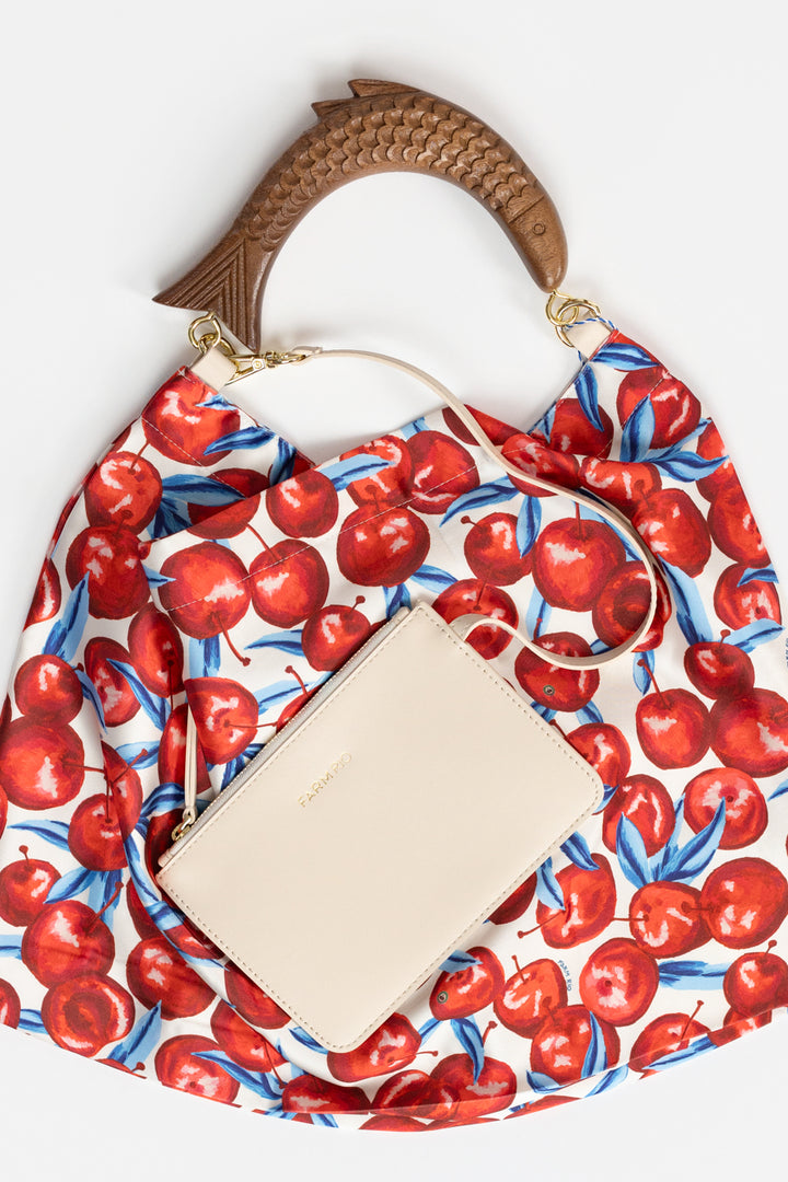 Cherry Blossom Satin Scarf Mini Bag