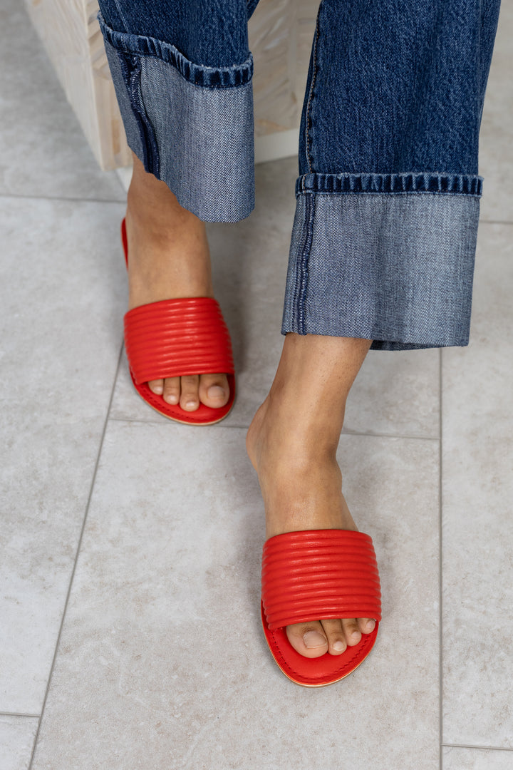 Cherry Red Troller Slide Sandal